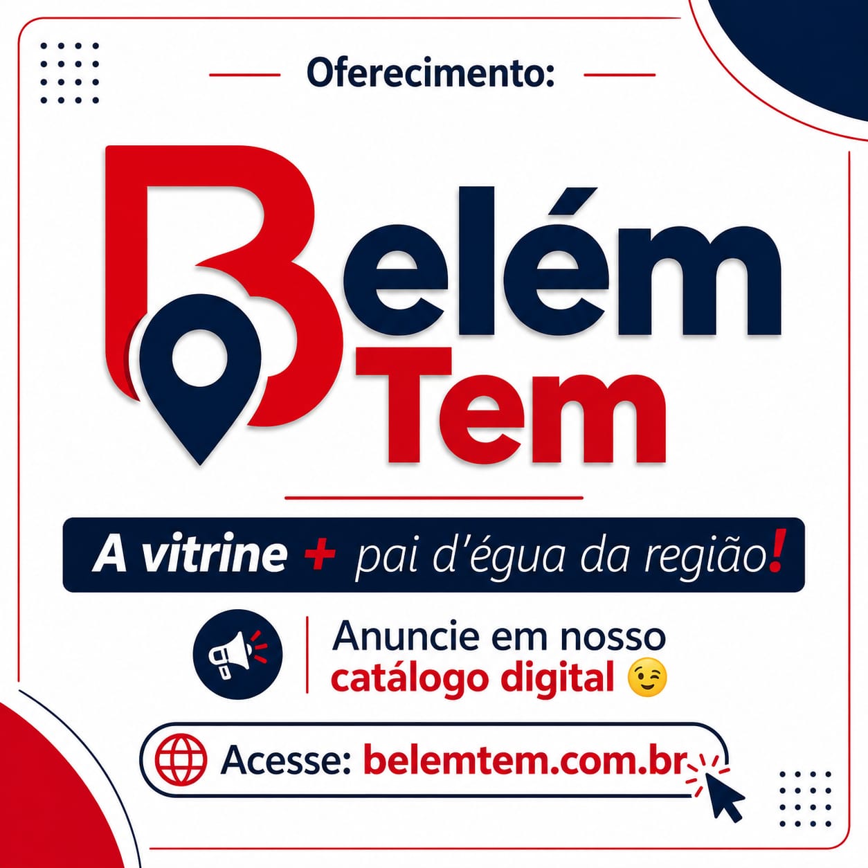 Criativo institucional do Belém Tem